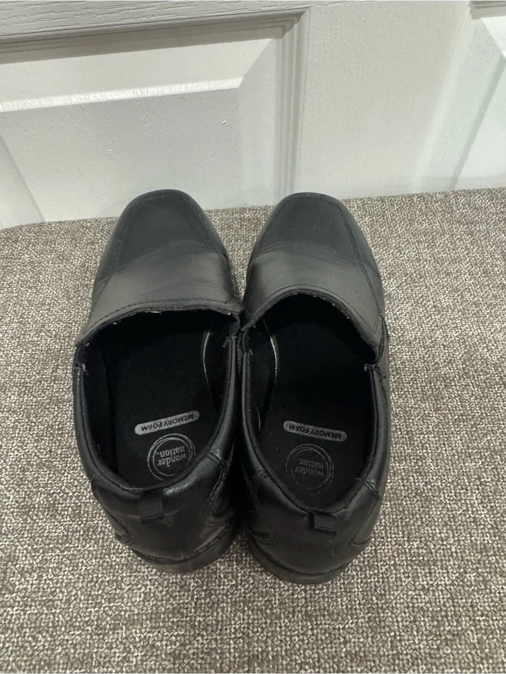 Boys Black Slip-On Dress Shoes